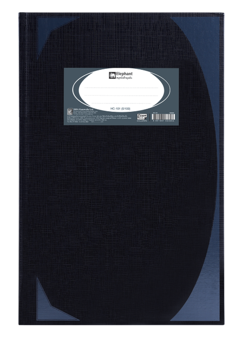 สมุดปกแข็งมุมมัน 70 แกรม 5/100 ELEPHANT