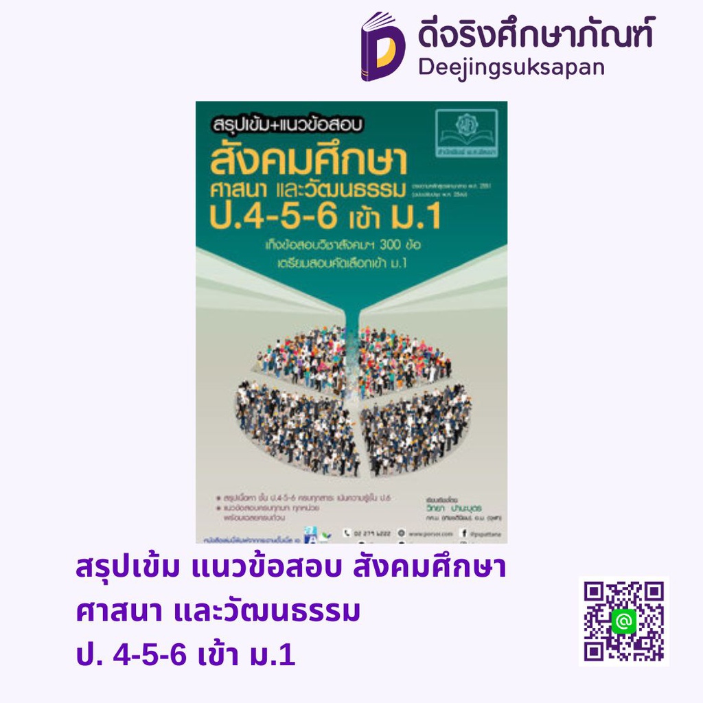สรุปเข้ม แนวข้อสอบ สังคมศึกษา ศาสนา และวัฒนธรรม ป. 4-5-6 เข้า ม.1 พศ