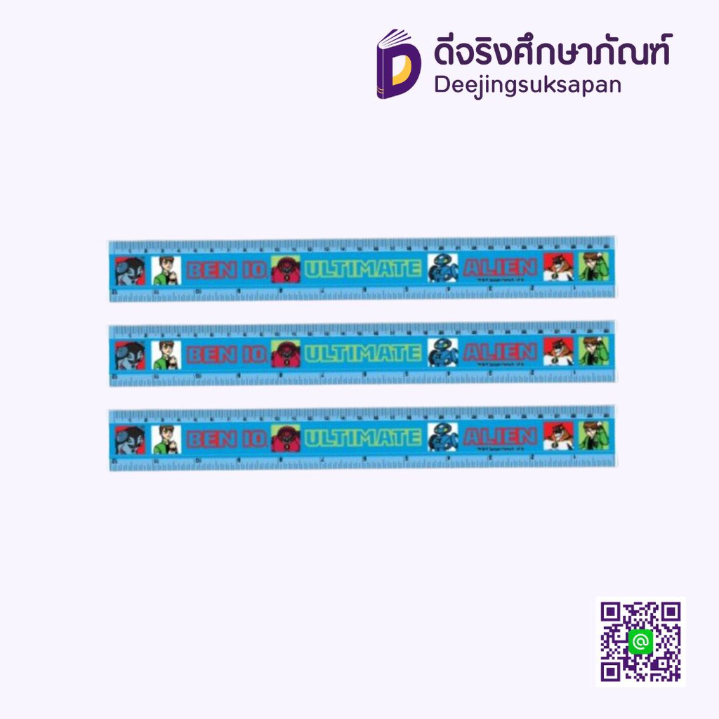 ไม้บรรทัดพลาสติก 12นิ้ว PKR03 BEARRON GIFT