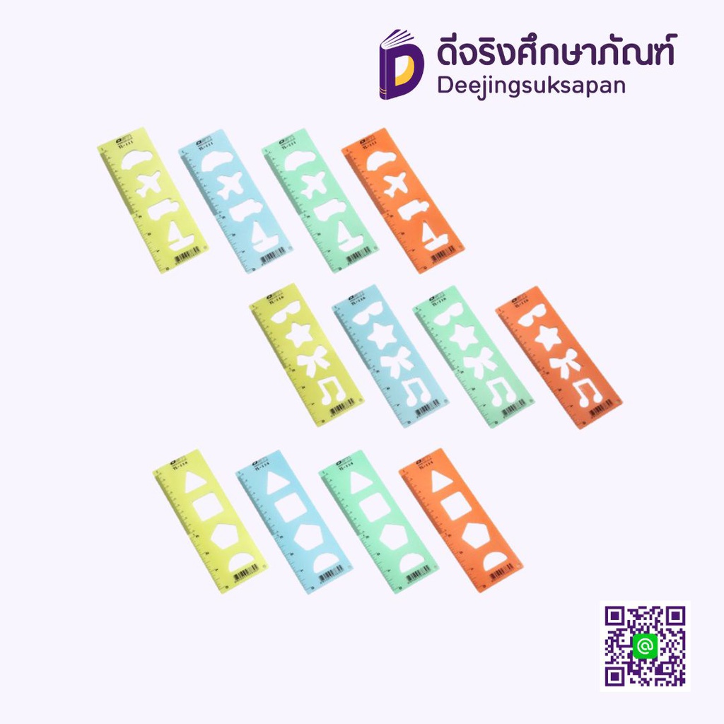 ไม้บรรทัดพลาสติกไอคอน TL-114 OST