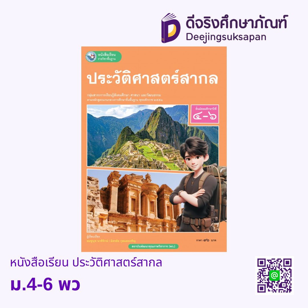 หนังสือเรียน ประวัติศาสตร์สากล ม.4-6 พว