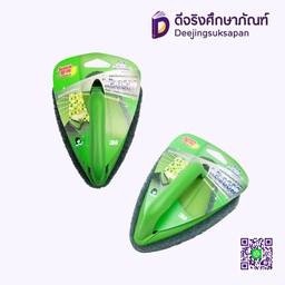 แผ่นใยขัดสีเขียวพร้อมด้ามจับ หัวจรวด SCOTCH BRITE