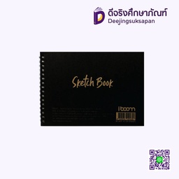 สมุดสเก็ตริมลวด IB1609 A5 100gsm.50P IBOOM