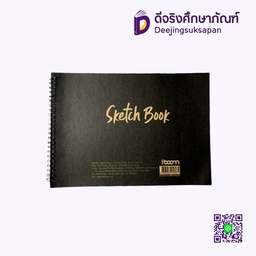 สมุดสเก็ตริมลวด IB1607 A4 100gsm.50P IBOOM