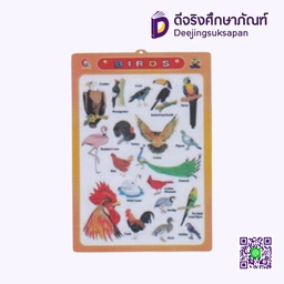 [PM17] โปสเตอร์ภาพนูน นก I PLAY