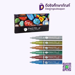 ชุดปากกาสีอะคริลิค 6 สี PASTELA ST