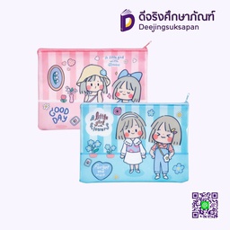 [312794] กระเป๋าซิปพลาสติก A5 ซิบบิลแอนฟลาวเวอร์ ELEPHANT