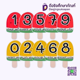 สื่อการสอน ตัวเลขอารบิค 20x29 ซม. I PLAY