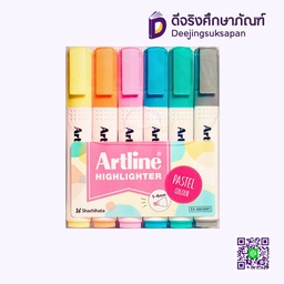 ชุดปากกาเน้นข้อความ สีพาสเทล 6 สี EK-660P  ARTLINE