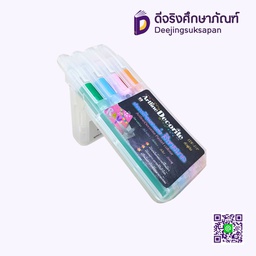 ชุดปากกาเคมีหัวพู่กัน สีพาสเทล 4 ด้าม EDF-F/P ARTLINE
