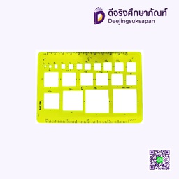 [KV-08285] ไม้บรรทัดเทมเพลทสี่เหลี่ยม No.906 DOMON