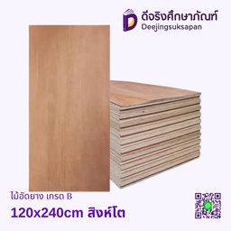 ไม้อัดยาง เกรด B 120x240cm สิงห์โต