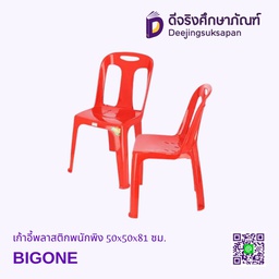 [60325014] เก้าอี้พลาสติกพนักพิง 50x50x81 ซม. BIGONE